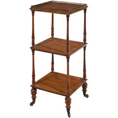 Small Elegant Late Regency George IV Satinwood Three Tier Étagère