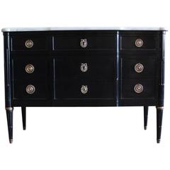 French Ebonized Commode in the Louis XVI Taste, circa 1940s