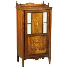 Edwardian Inlaid Rosewood Music Cabinet