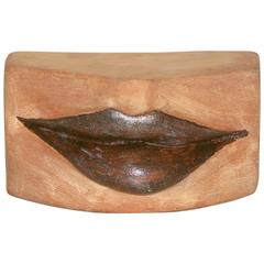 Kiss: Lips Terra Cotta Sculpture by Ginestroni 5