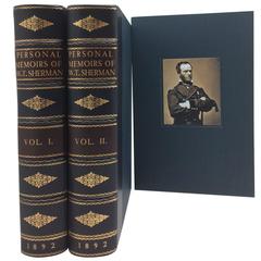 William T. Sherman's Personal Memiors, Two Volumes, circa 1892