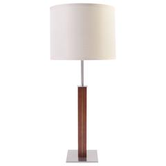 Walnut and Chrome Lamp by Nessen Studios 9