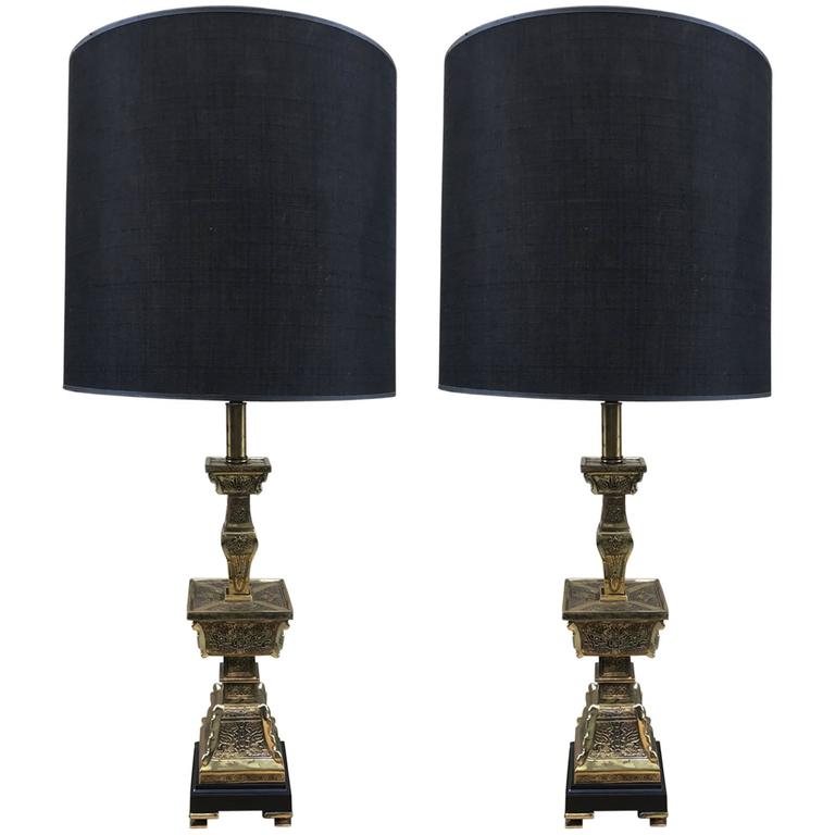 Asian Influence Lamp By Frederick Cooper For At 1stdibs Pair Frederick Cooper Asian Inspired Brass Lamps