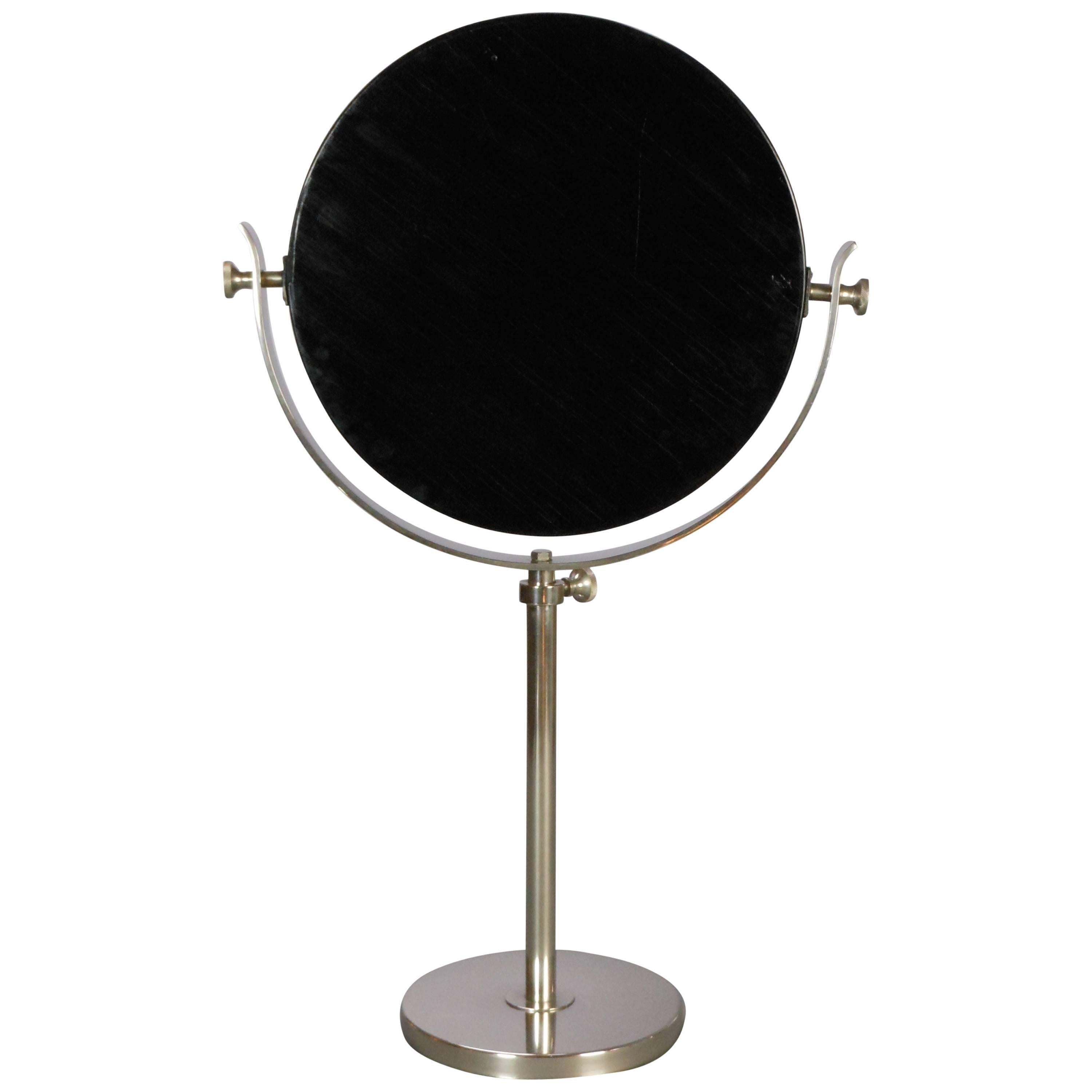 A Swedish Art Deco Chrome Table Mirror For Sale