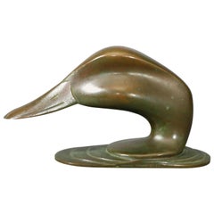 Gorham Foundry Bronze Duck Paperweight 