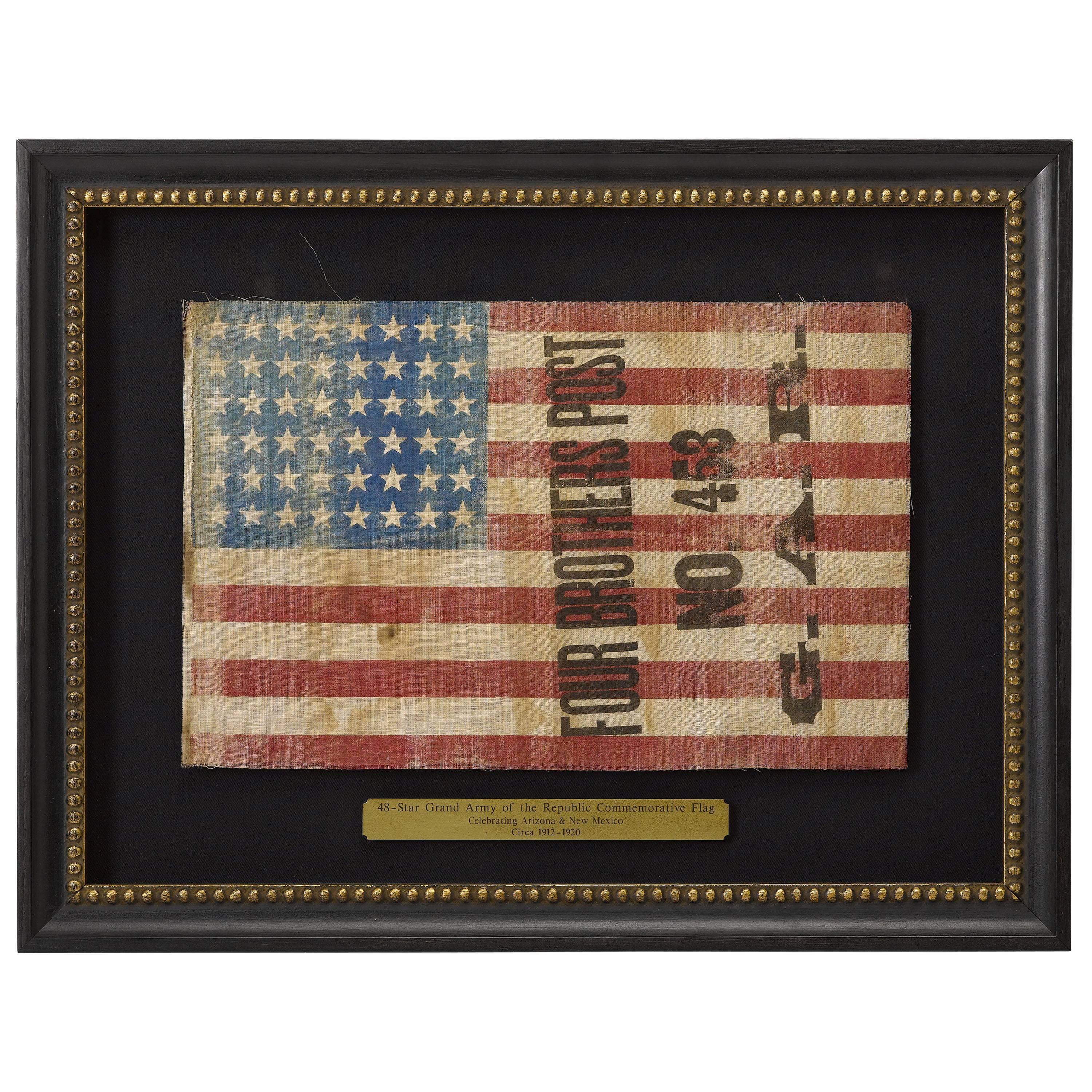Grand Army of the Republic Commemorative 48-Star Flag, circa Early 20th Century