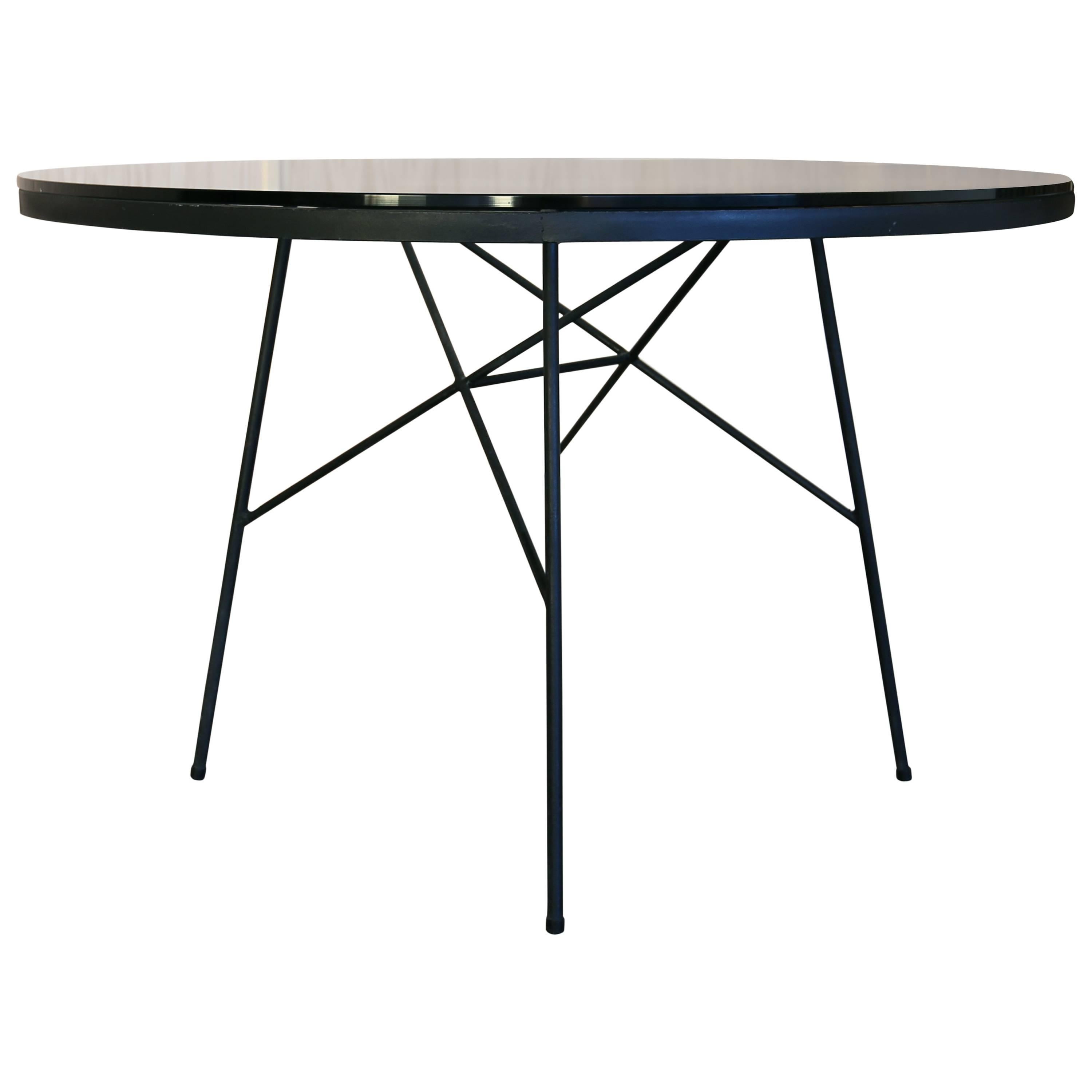 Iron and Glass Dining Table by Paul McCobb for Arbuck