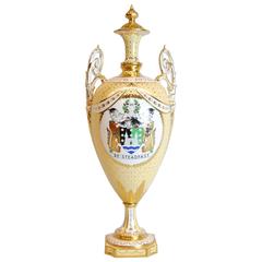 Royal Crown Derby China St. Leger Vase 1976, Designed by June Branscombe
