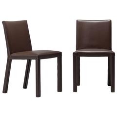Italian Modern Chair Fully Covered with Luxury Hide Leather, Made in Italy 12