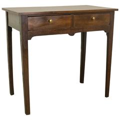 Early Welsh Two-Drawer Oak Side Table 1
