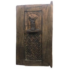 Unique, Rustic Carved Wood Angel Door