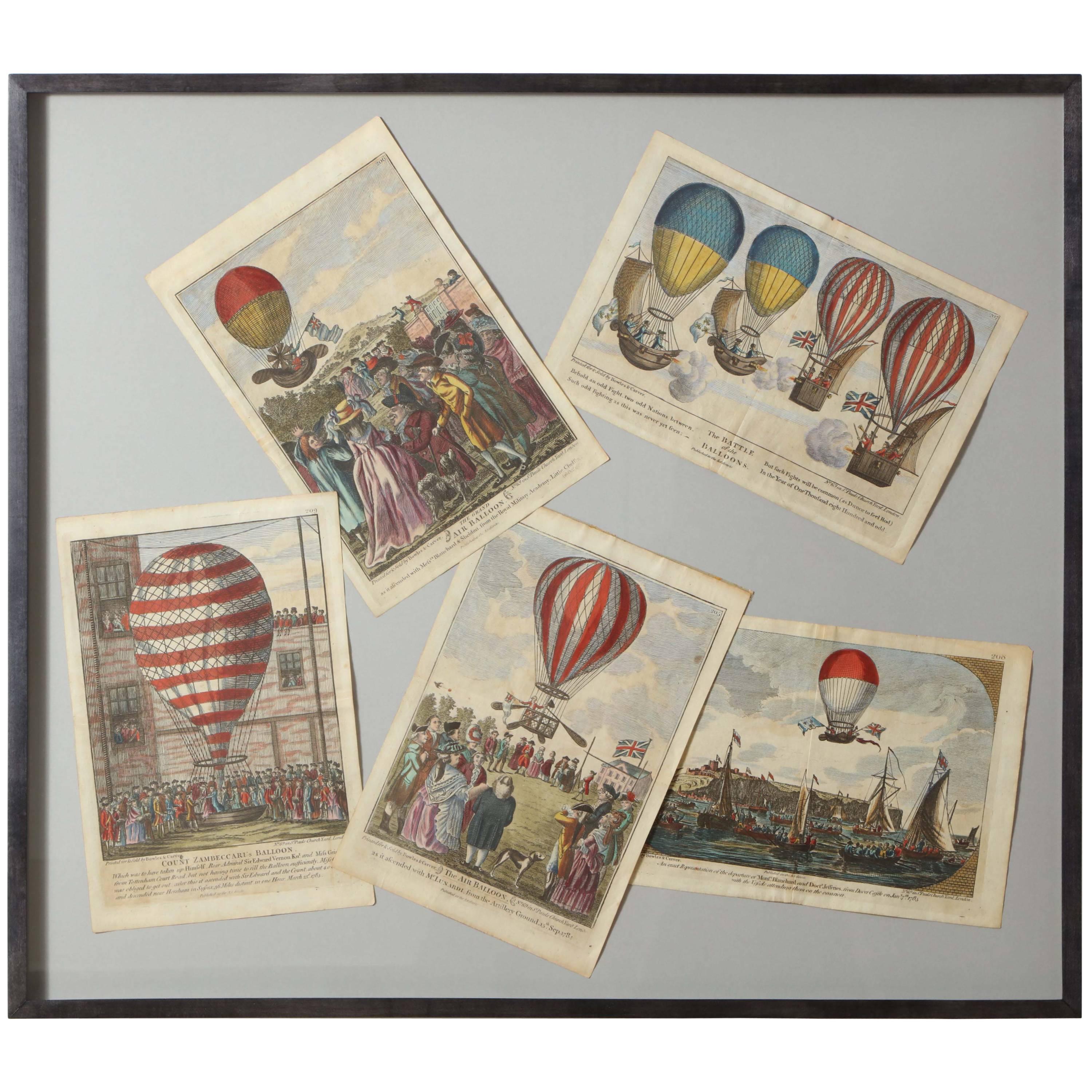 Early 19th Century Balloon Engravings For Sale