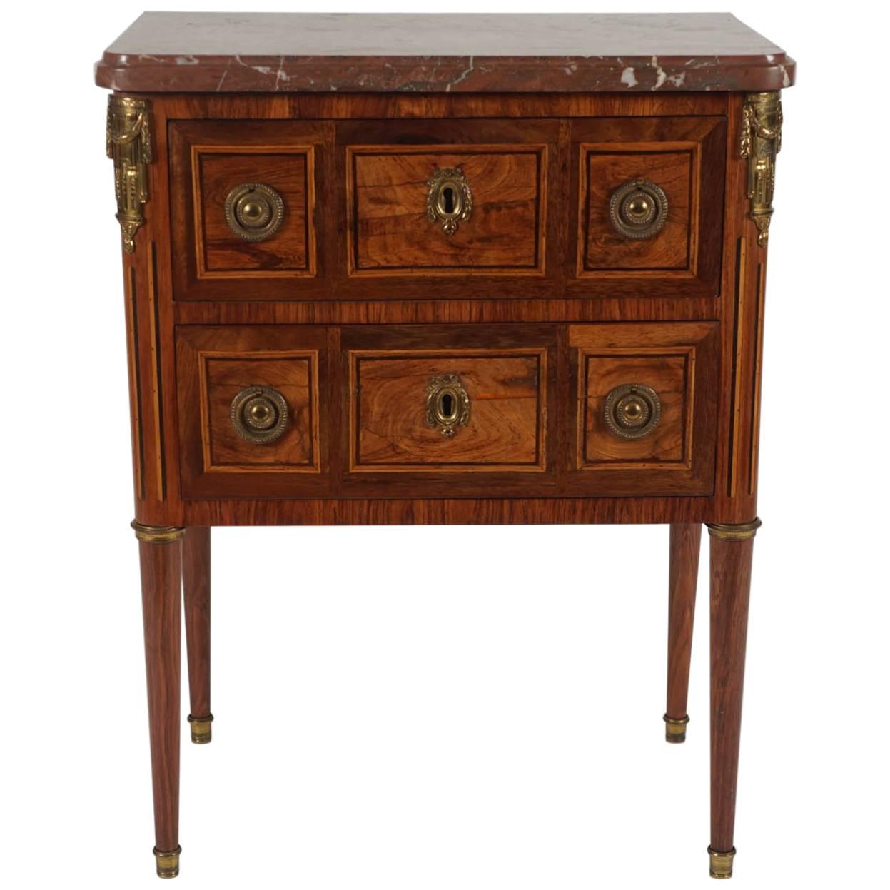 Louis XVI Petite Commode or Chest on Stand by Conrad Mauter, circa 1780