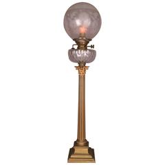Hinks English Empire Bankettlampe aus Bronze:: um 1840