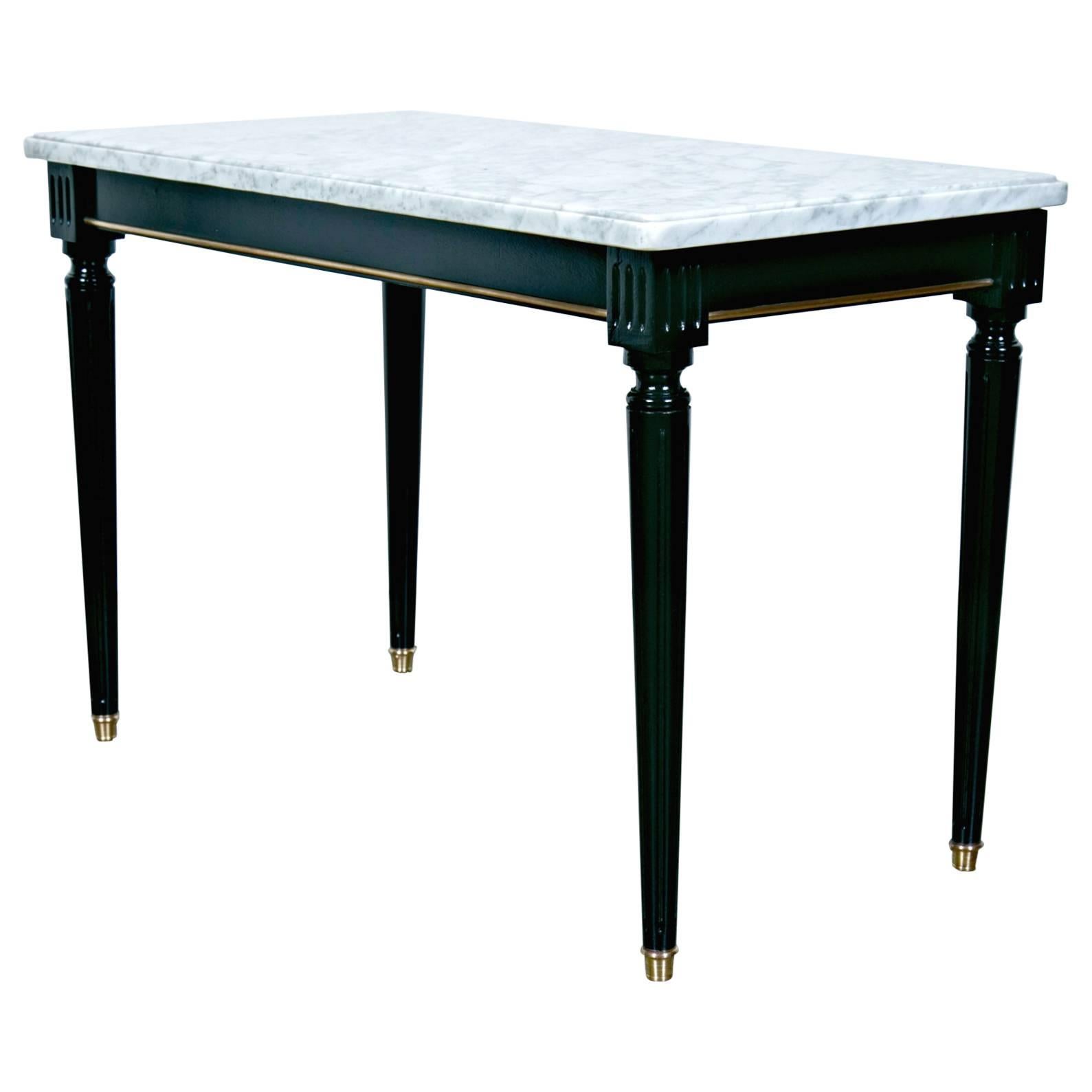Louis XVI Style Marble-Top Coffee Table in the Manner of Maison Jansen For Sale