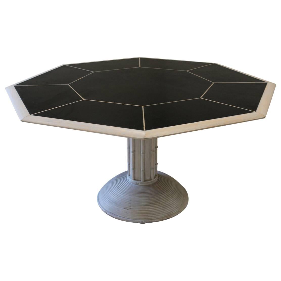 Stylish 1970s Italian Hexagonal Centre or Dining Table 