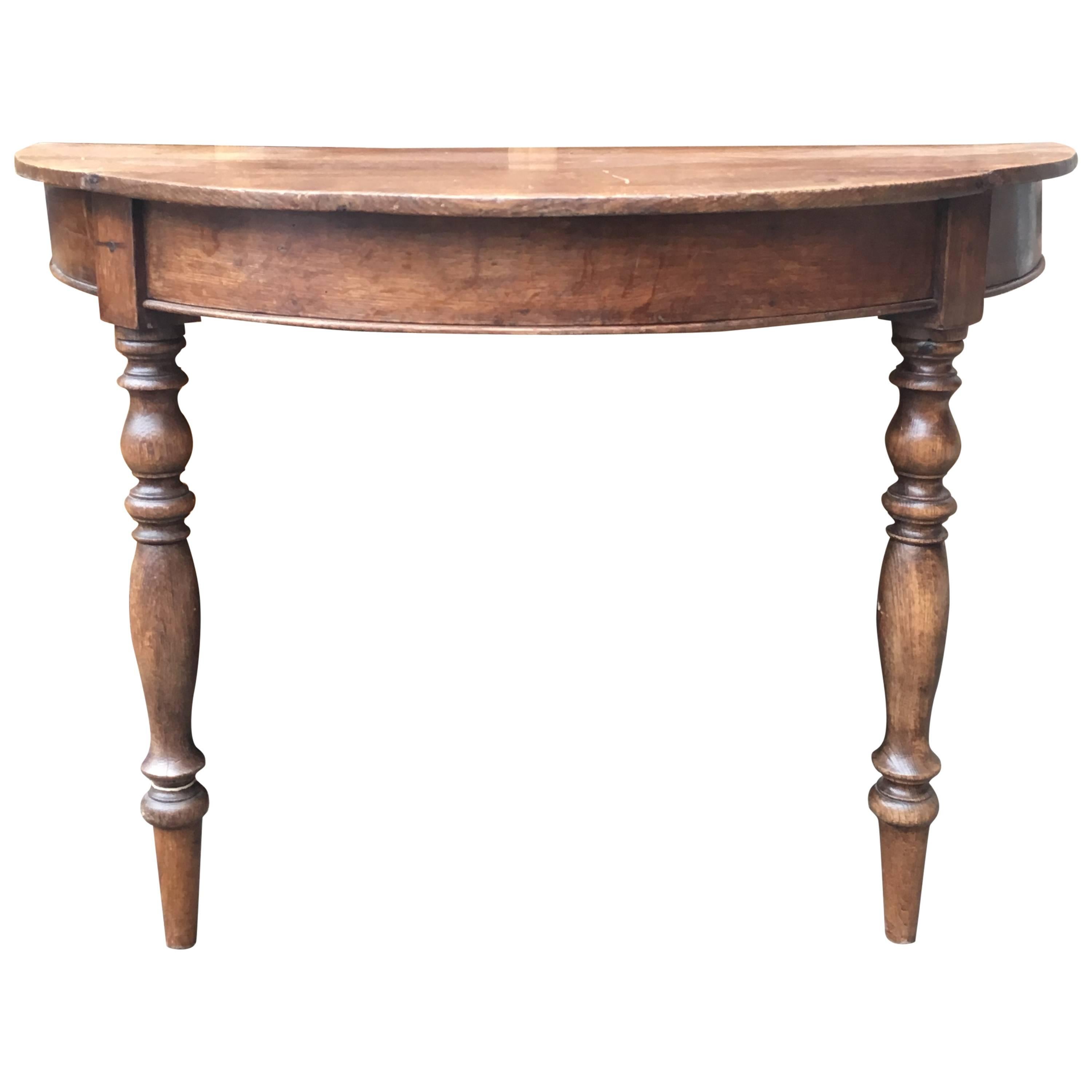 Half-Circle Console Table For Sale