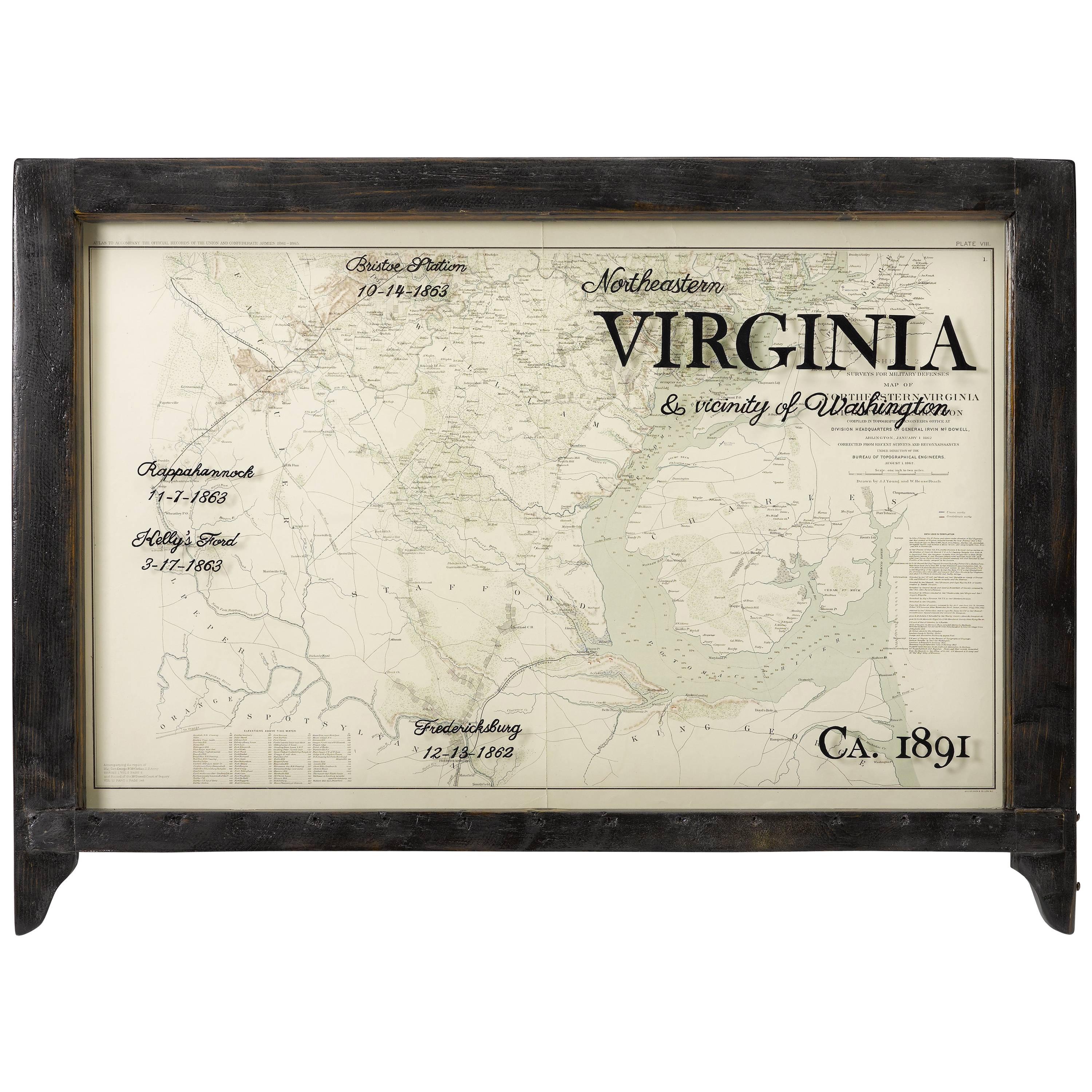 Northeastern Virginia and Vicinity of Washington Civil War Map