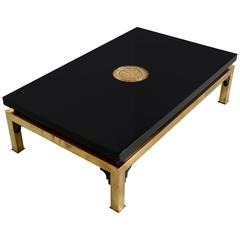 Used Black Italian Coffee Table with by Tomasso Barbi