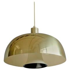 Mid-Century Dome-Shaped Brass Pendant Light by Hans Agne Jakobsson for Markaryd