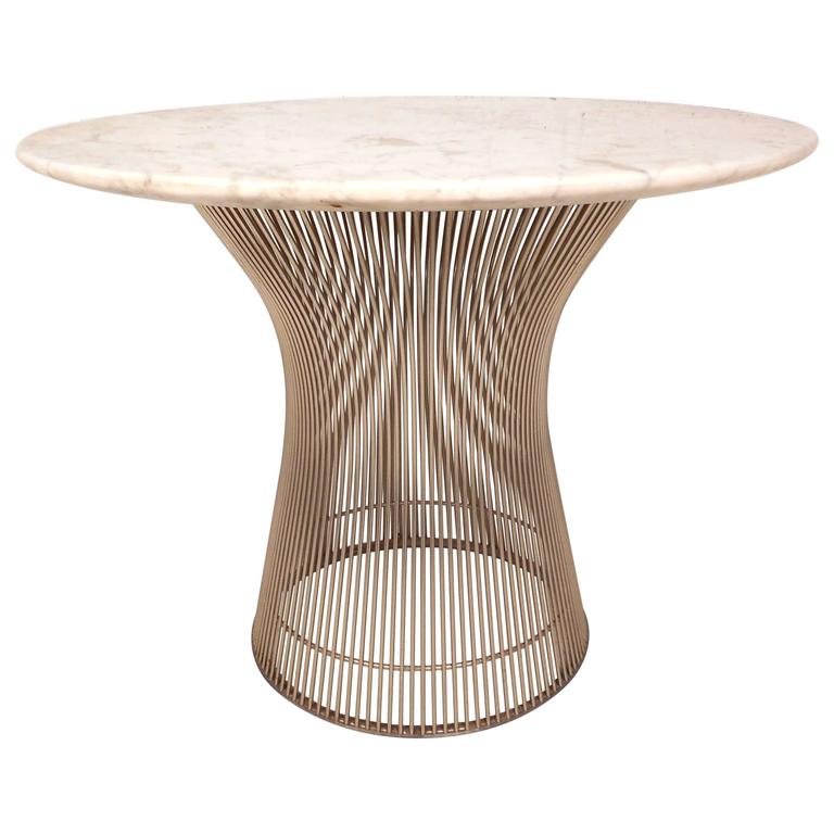 MidCentury Modern MarbleTop End Table by Warren Platner at 1stDibs