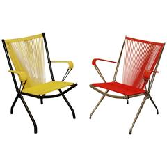 Vintage Scoubidou Chairs by Andre Monpoix, 1950s