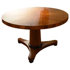 19th Century Empire Walnut Sailing Round Dining Table