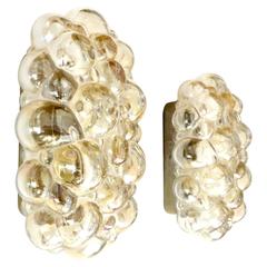 Pair of Champagne Color Bubble Glass Sconces by Helena Tynell for Limburg