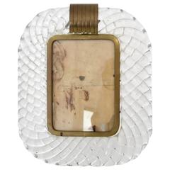 Venini Twisted Rope Clear Murano Glass Picture Frame