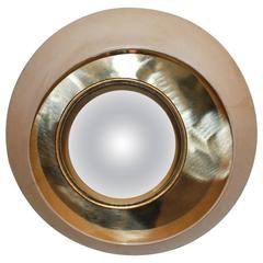 Round Parchment Convex Mirror