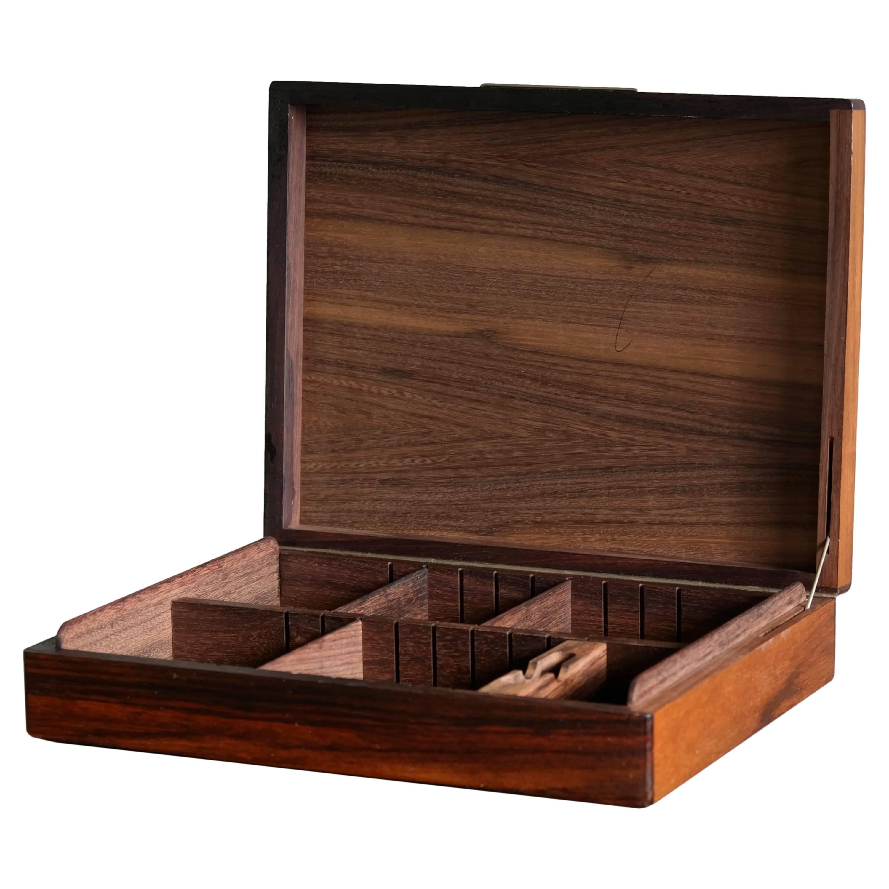 Danish Mid-Century Smokers Cigar Box in Rosewood