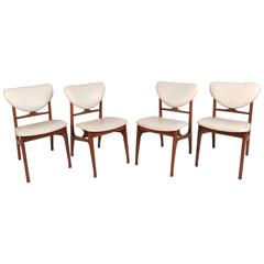 Set of Mid-Century Modern Teak Dining Chairs in the Style of Finn Juhl