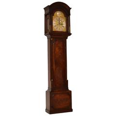 Antique George III Mahogany Longcase Clock, Brass Dial