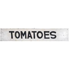 Wooden 1940 Two-Sided Folk Art Tomato Farm Sign