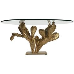 Gilt Brass Cactus Coffee Table "Amalfi" by Alain Chervet 12