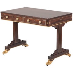 Very Fine English Regency Rosewood Library Table