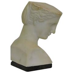 19th Century Grand Tour Souvenir Marble Bust Psyche of Padua
