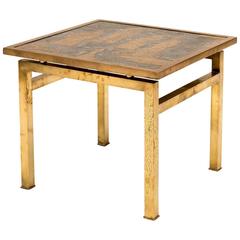 Bronze and Pewter Ming Side Table by Philip and Kelvin LaVerne, 1960s 11