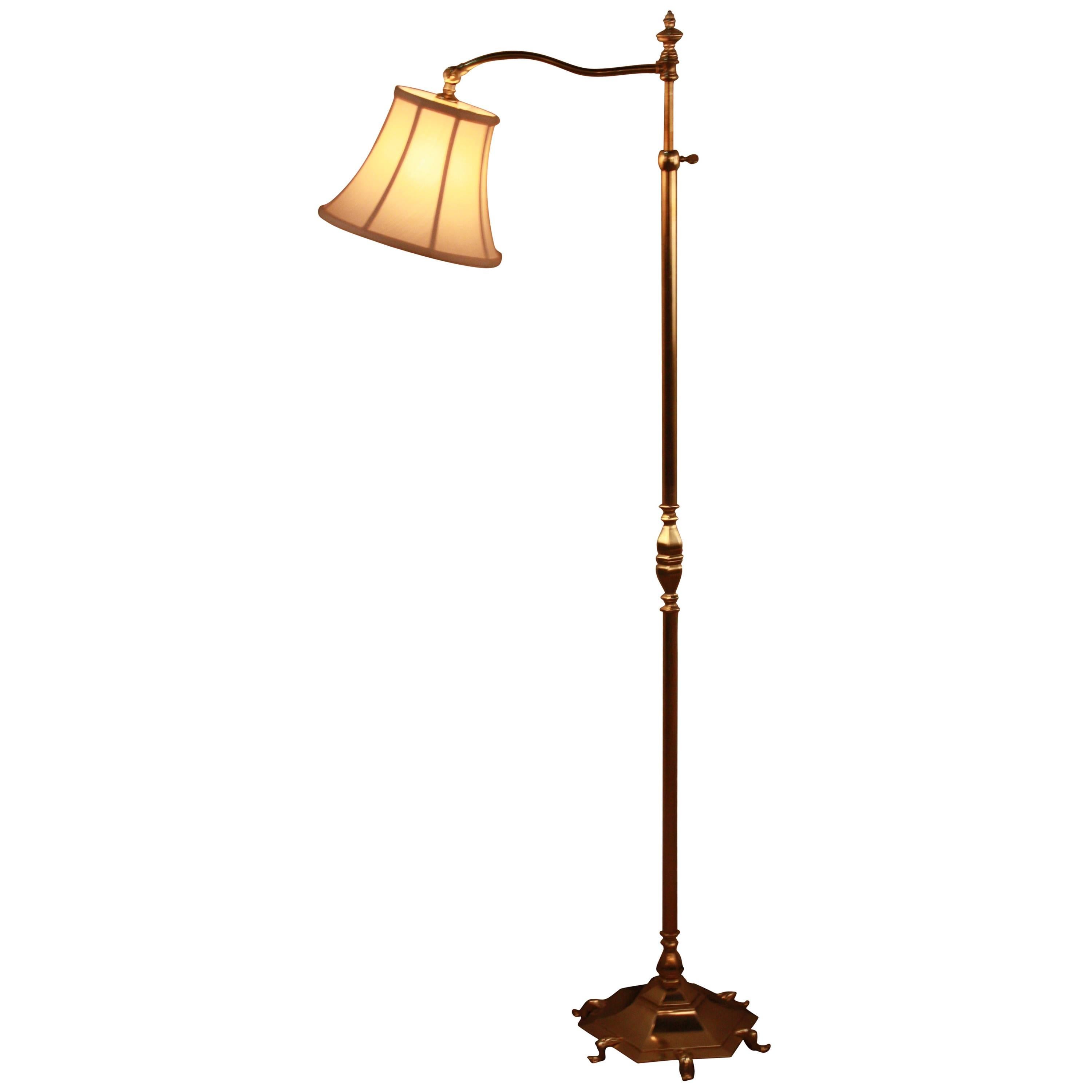 Spanish Bronze Adjustable Height Floor Lamp at 1stDibs