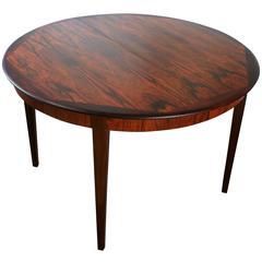 Vintage Danish Rosewood Round Dining Table