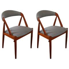 Pair of Vintage Teak Model 31 Dining Chairs by Kai Kristiansen
