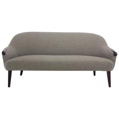 Classicly Contoured Danish Modern Sofa