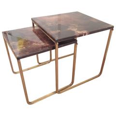 Mid-Century Nesting Tables by Aldo Tura, Italy