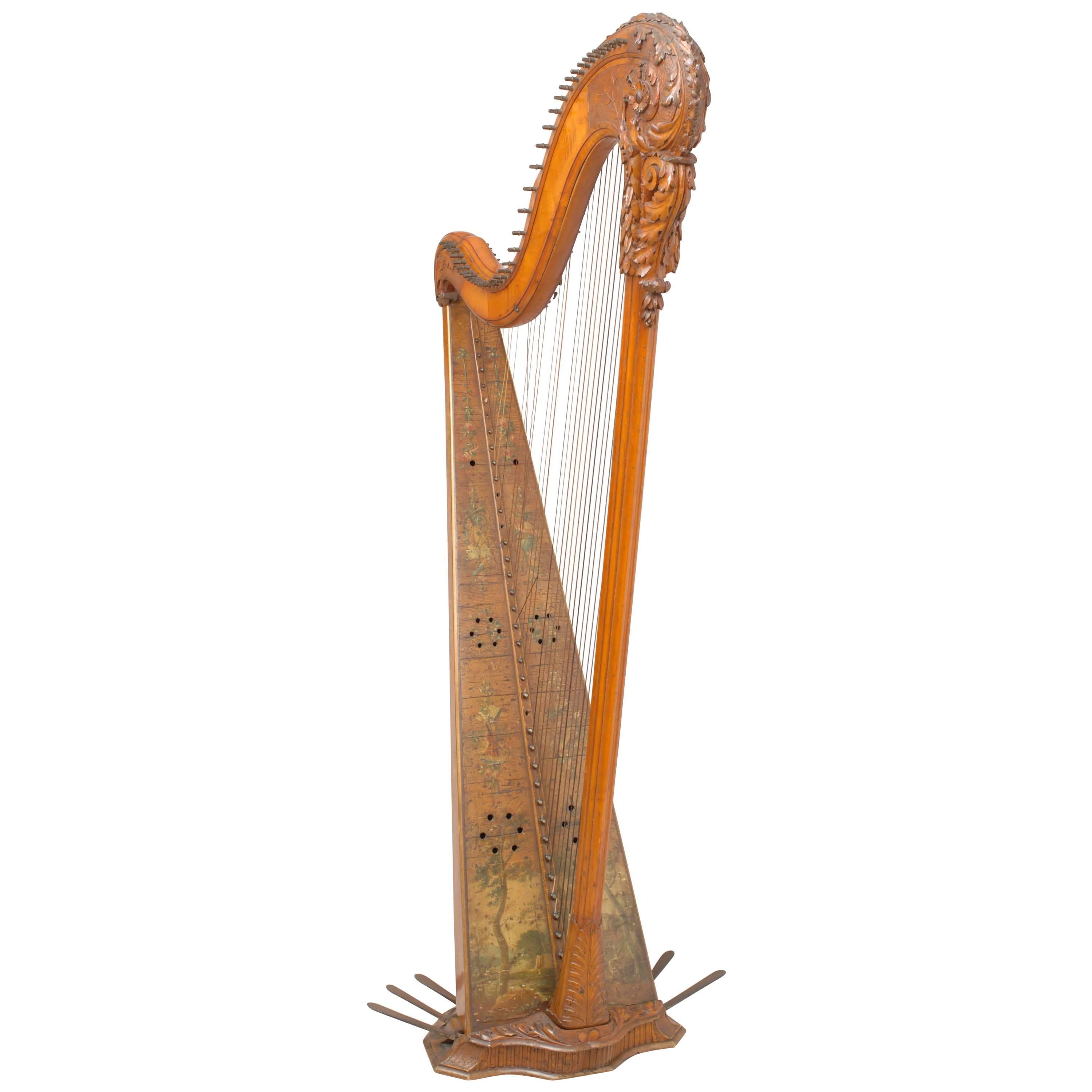 18th Century French Harp Period Louis XVI circa 1791 Free Shipping For Sale