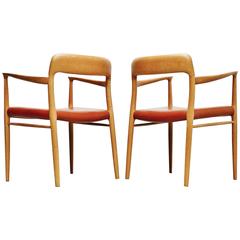 Niels Moller Model 56 Armchairs, Denmark, 1954 9