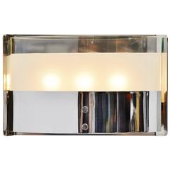 Luigi Caccia Dominioni Chrome Wall Lamp by Azucena, 1960 1
