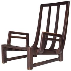 Low Armchair Made by Guillerme et Chambron, circa 1960