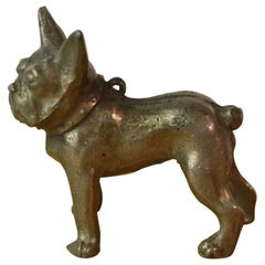 Retro Mid-Century Metal Miniature French Bulldog