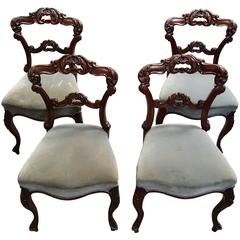 19th Century Carved Rosewood Chairs