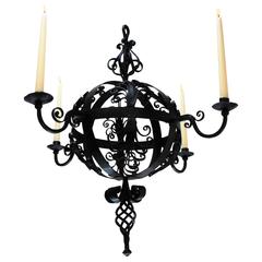 Early 19th Century Spanish Wrought Iron Chandelier 12